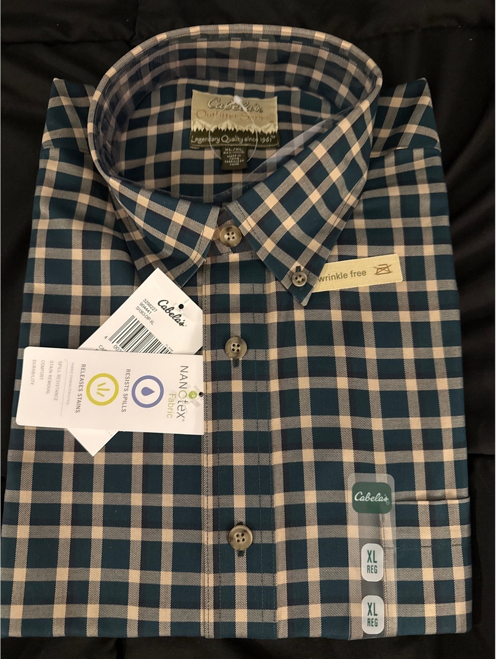 Cabela's Outfitter Series Wrinkle Free XL Regular Button-Down Shirt